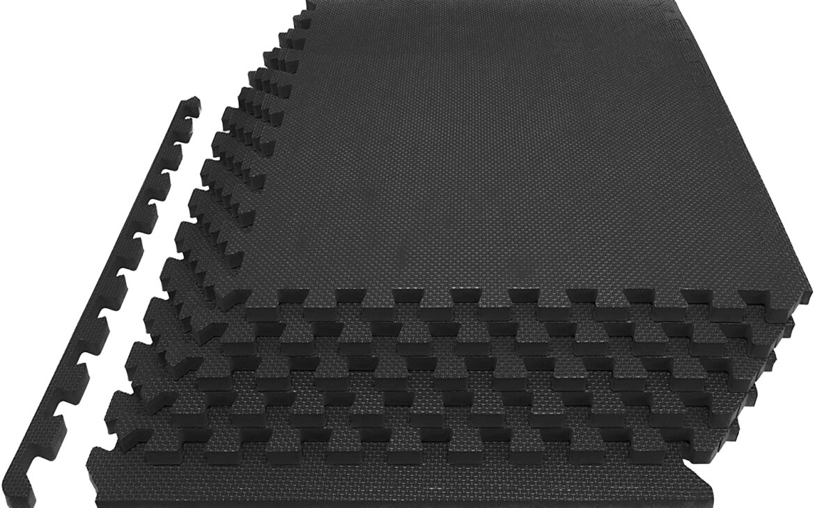 Prosource Fit Extra Thick Puzzle Exercise Mat home gym floors for your workouts 